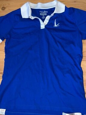 Grey Goose Women's Royal Blue Polo with White Trim and Embroidered Logo